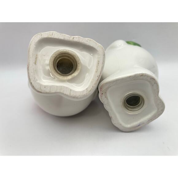 Vintage Coca-Cola Bears Salt and Pepper Shakers White Red Green 3" Tall - Picture 8 of 9